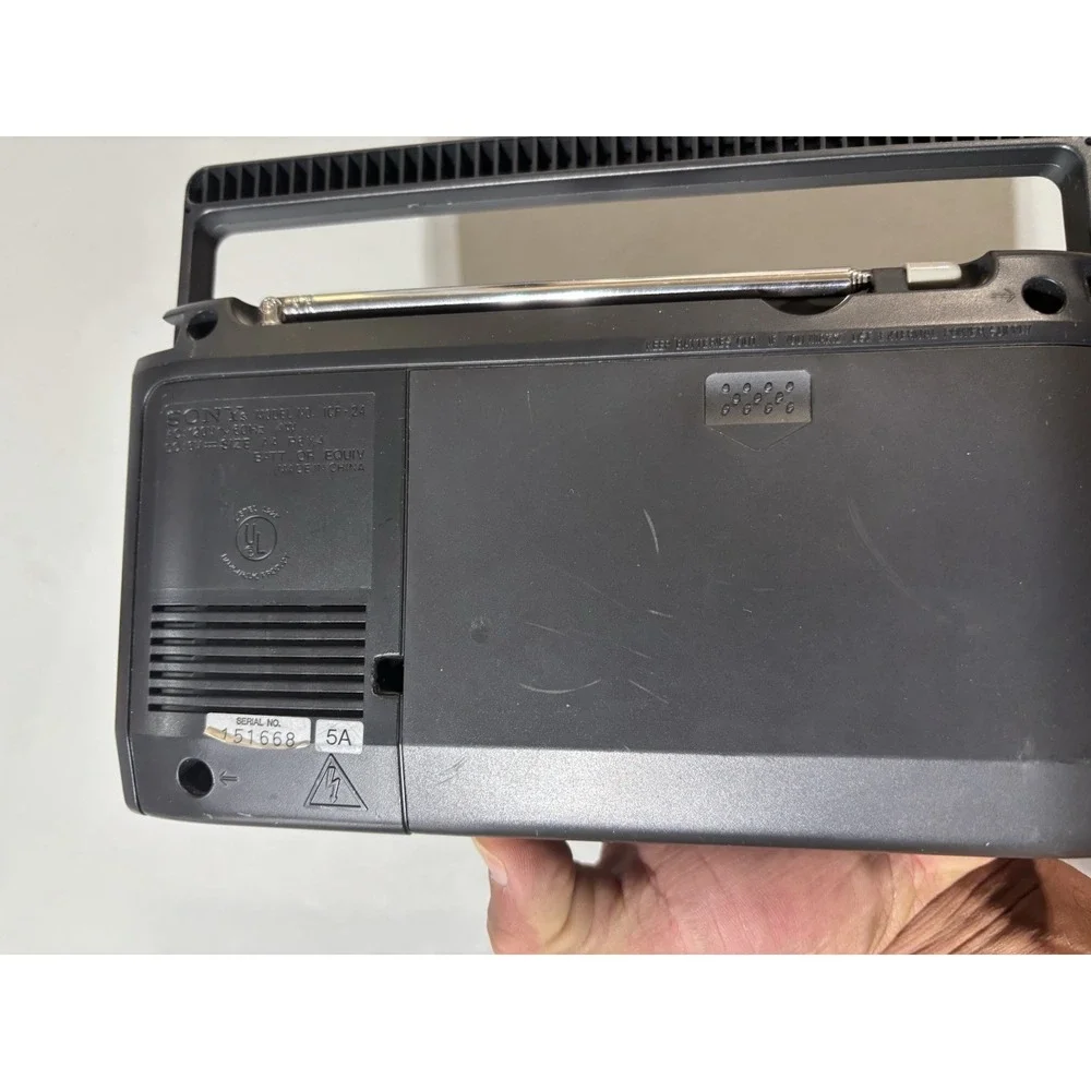 Vintage Sony ICF-24 FM/AM 2 Band‎ Portable Radio Tested with AC Cord